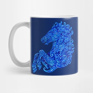 Blue Celtic Horse Mug